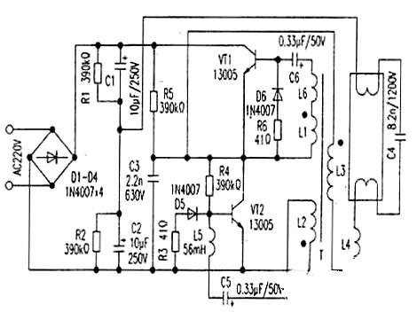 鎮(zhèn)流器,電子鎮(zhèn)流器,電路