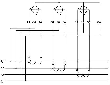 三相電表接線(xiàn)圖