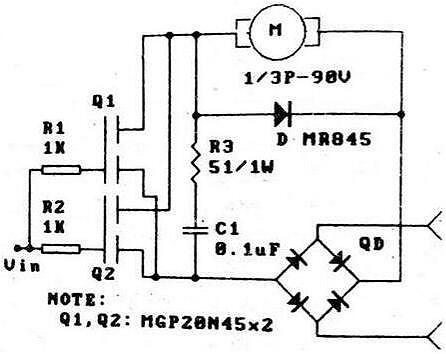 mos管驅動(dòng)電機電路圖