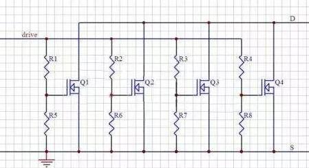 多個(gè)mos管并聯(lián)驅動(dòng)