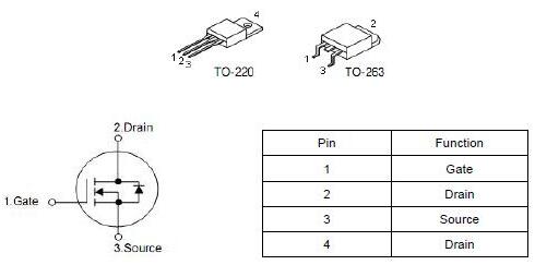 安定器 MOS管75NF75 80A/80V規(guī)格書-TO-220、263封裝-KIA MOS管