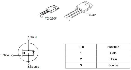 KNX7650A替代FQA24N50附件-MOS管TO-220F、3P封裝 原廠(chǎng)-KIA MOS管