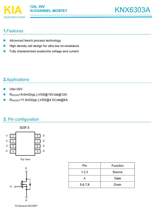 6303,KNX6303A,12A/30V