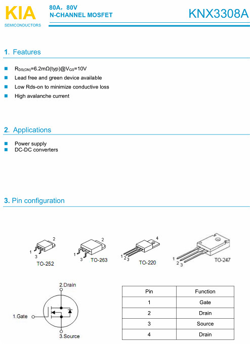 HY1906替代MOS管 KNX3308A