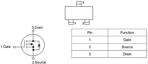 MOS管,KIA2305,-3.5A/-20V