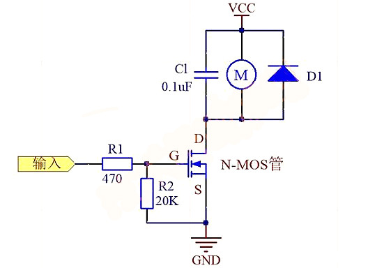 無(wú)刷直流電機MOS管燒壞