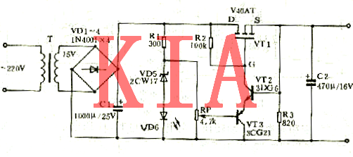 場效應管的可調穩(wěn)壓電源介紹及原理圖-KIA MOS管