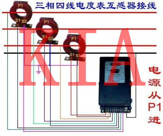 三相四線(xiàn)電表接線(xiàn)圖