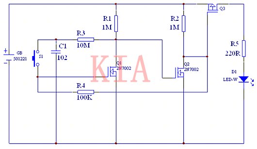 MOS管低功耗雙穩態(tài)電路圖文分享-KIA MOS管
