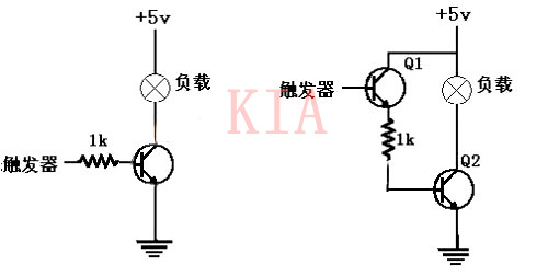 三極管開(kāi)關(guān) 電路圖