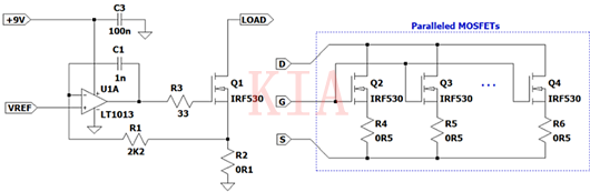 運算放大器 MOSFET 電流負載