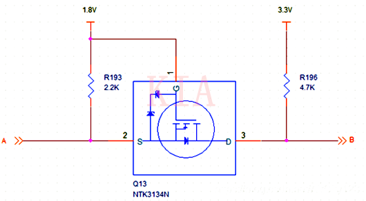 【電路設計】NMOS做電平轉換電路圖解-KIA MOS管