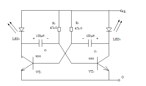 多諧振蕩器電路制作的LED閃爍燈分享-KIA MOS管