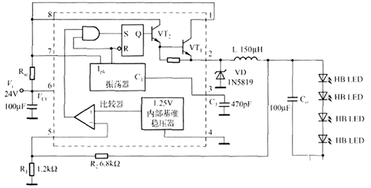 12V LED恒流源驅(qū)動(dòng)電路