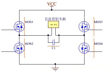 直流有刷電機(jī) 并聯(lián) 電容