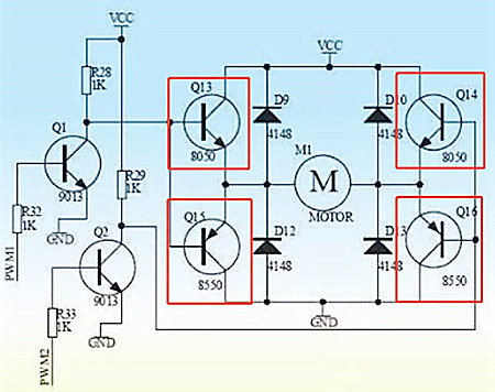 H橋驅(qū)動(dòng)直流電機(jī)電路及工作效率計(jì)算-KIA MOS管