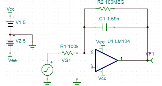 運(yùn)放積分電路