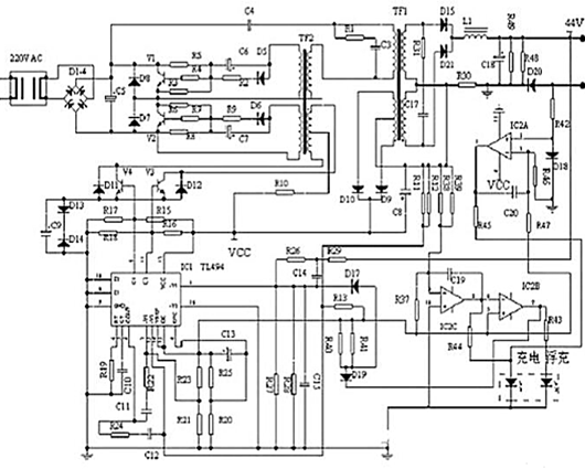 簡(jiǎn)單常用的電動(dòng)車(chē)充電器電路圖分享-KIA MOS管