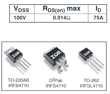 irfb4710場效應管參數(shù),irfb4710場效應管代換,?KIA3510A?-KIA MOS管