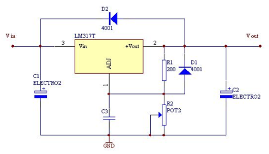 lm317可調(diào)電源電路