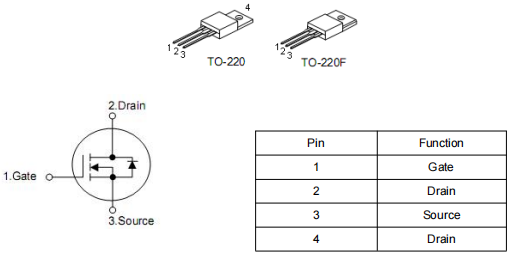 8n60場效應(yīng)管參數(shù),8n60場效應(yīng)管引腳圖,8n60參數(shù)-KIA MOS管