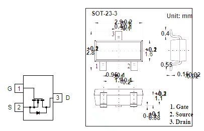 si2302場效應(yīng)管參數(shù),引腳圖,si2302中文資料-KIA MOS管