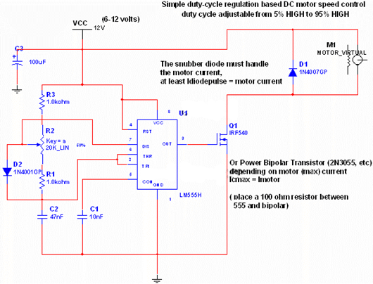 場效應(yīng)管直流調(diào)速電路