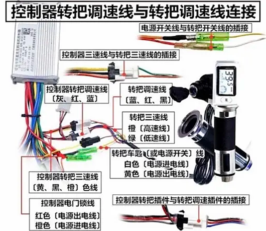 電動(dòng)車控制器線路圖,接線圖